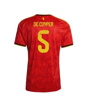 Billige Fotballdrakt Belgia Maxim De Cuyper #5 Replika Hjemmedrakt VM 2026 Kortermet Billige Fotballdrakt Belgia Maxim De Cuyper #5 Replika Hjemmedrakt VM 2026 Kortermet